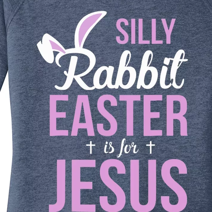 Silly Rabbit Easter Is For Jesus Women's Perfect Tri Tunic Long Sleeve Shirt