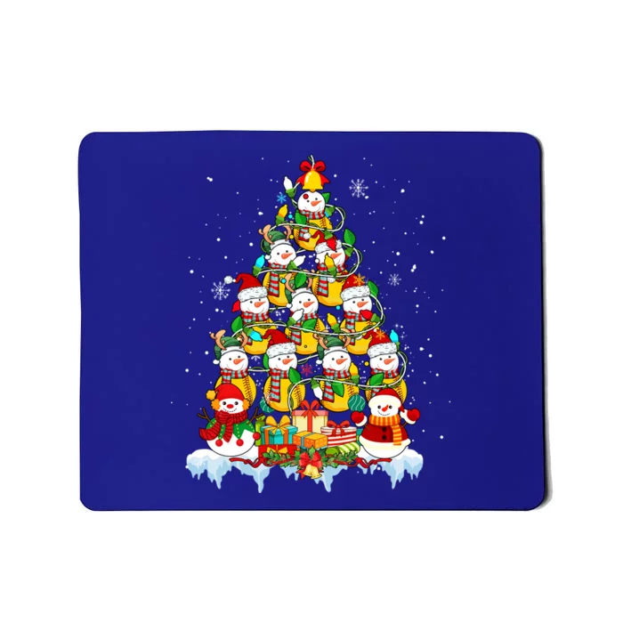 Santa Reindeer Elf Softball Balls Snow As Christmas Tree Gift Mousepad