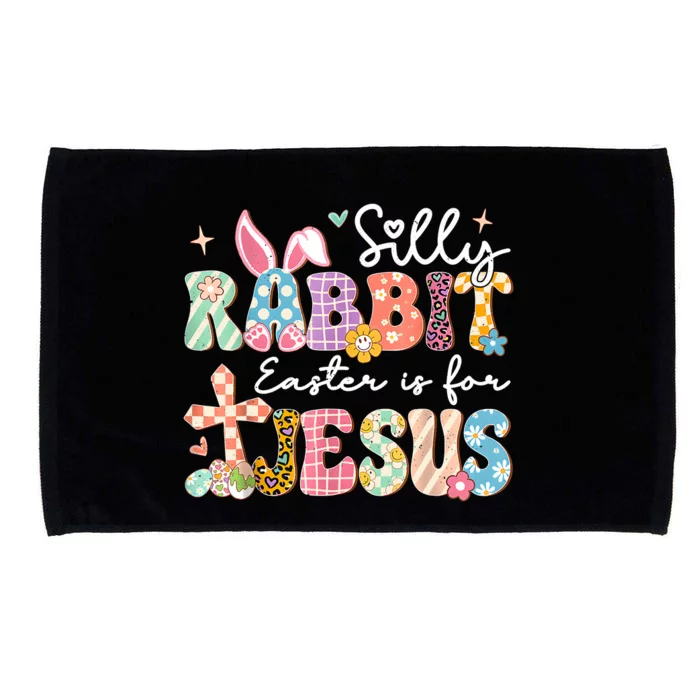 Silly Rabbit Easter Is For Jesus Cute Bunny Christian Faith Microfiber Hand Towel