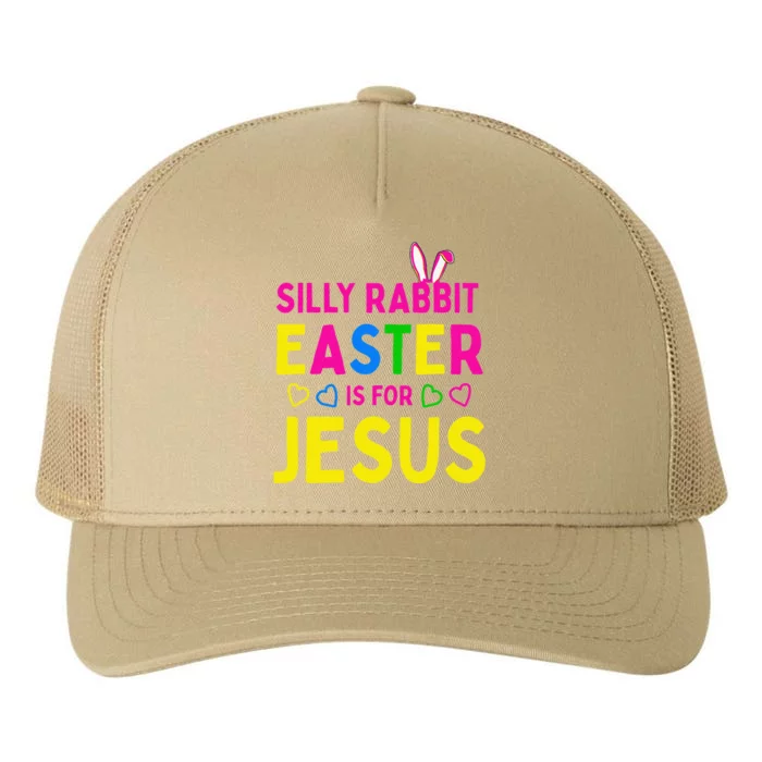 Silly Rabbit Easter Is For Jesus Christians Yupoong Adult 5-Panel Trucker Hat