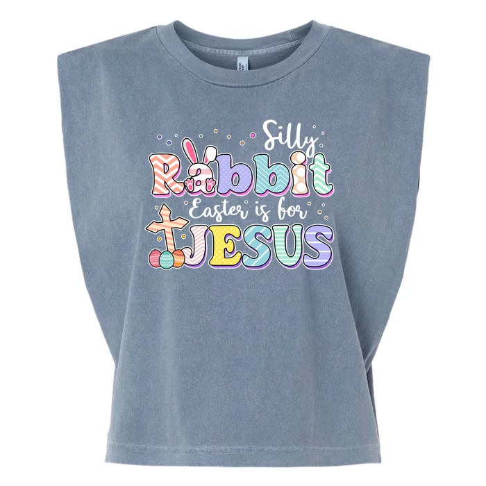 Silly Rabbit Easter Is For Jesus Garment-Dyed Women's Muscle Tee