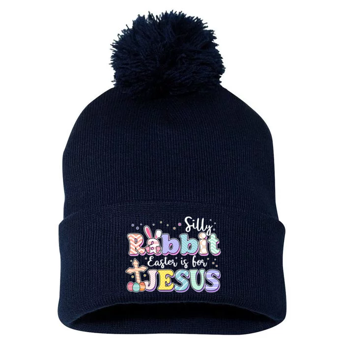 Silly Rabbit Easter Is For Jesus Pom Pom 12in Knit Beanie