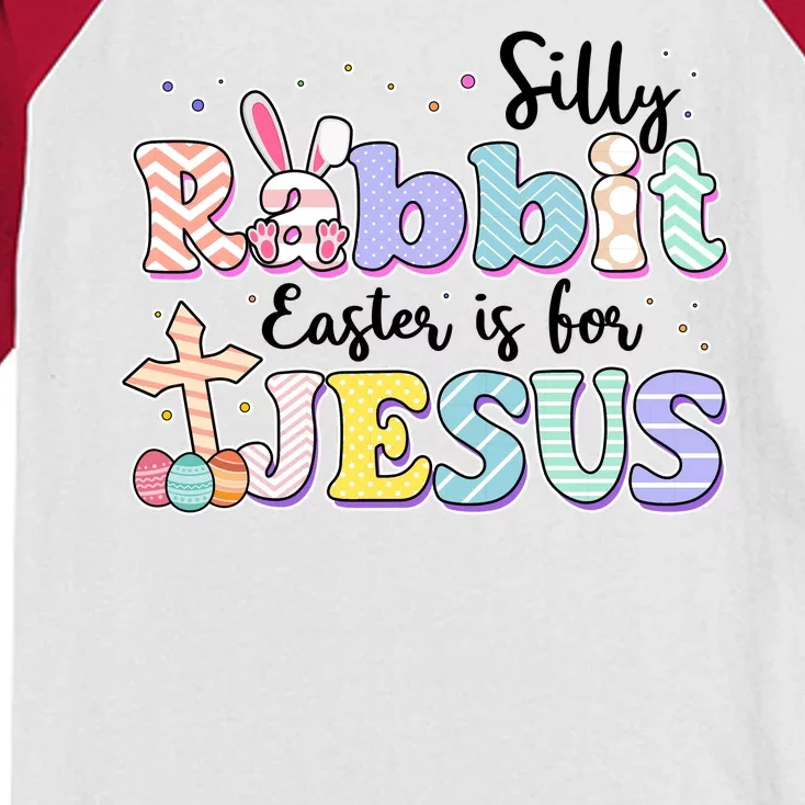 Silly Rabbit Easter Is For Jesus Kids Colorblock Raglan Jersey