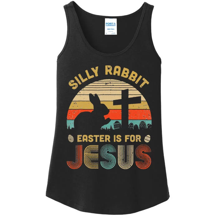 Silly Rabbit Easter Is For Jesus Christian Religious Ladies Essential Tank