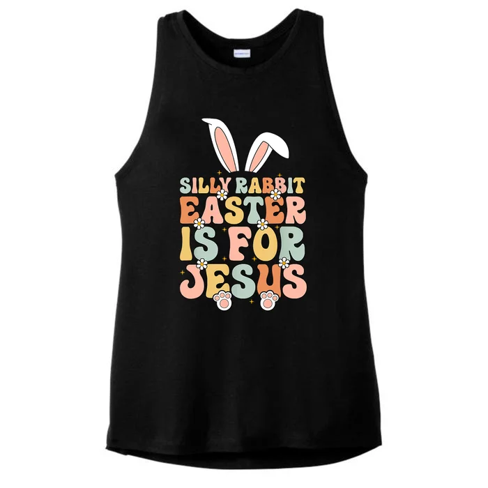 Silly Rabbit Easter Is For Jesus Easter Ladies Tri-Blend Wicking Tank