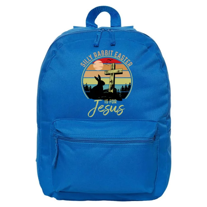 Silly Rabbit Easter Is For Jesus Christian Happy Easter Day Gift 16 in Basic Backpack