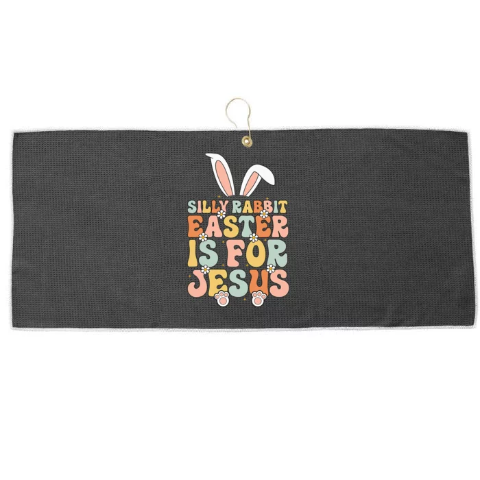 Silly Rabbit Easter Is For Jesus Easter Large Microfiber Waffle Golf Towel