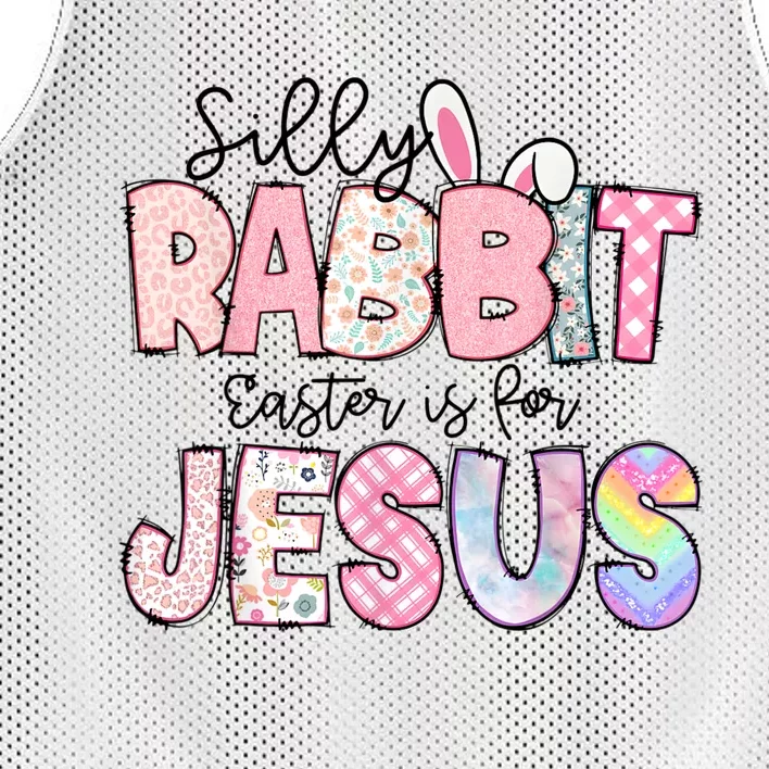 Silly Rabbit Easter Is For Jesus Funny Mesh Reversible Basketball Jersey Tank