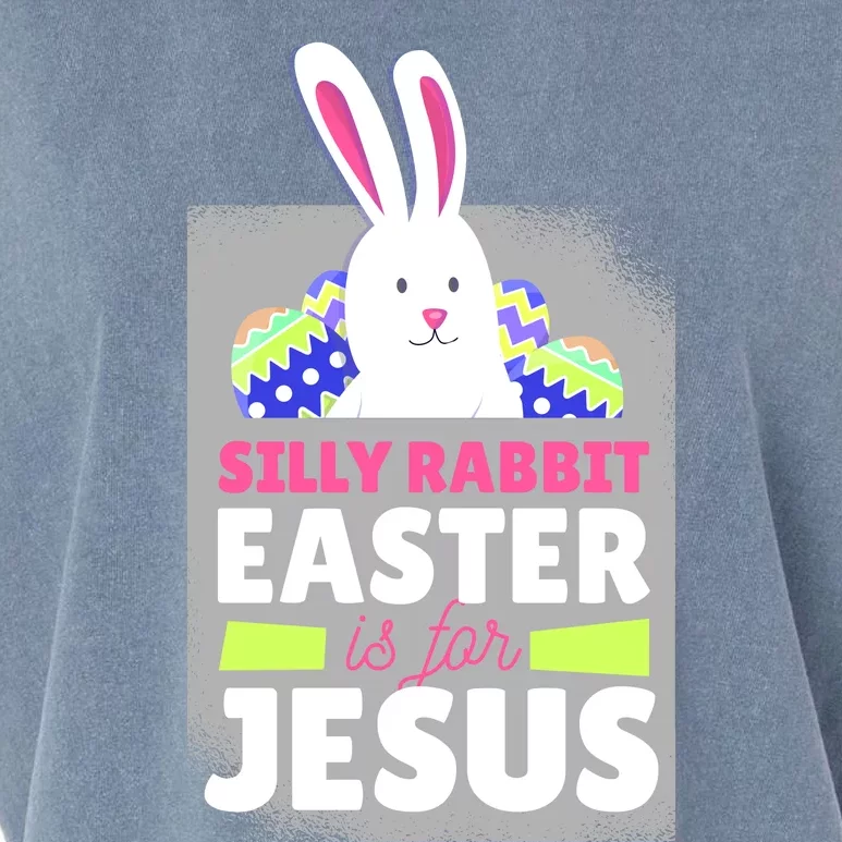 Silly Rabbit Easter Is For Jesus Funny Eggs Garment-Dyed Women's Muscle Tee