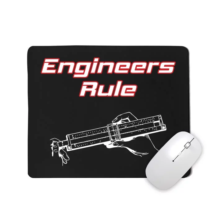 Slide Rule Engineers Rule Vintage Old School Mousepad