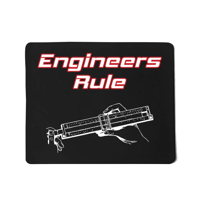 Slide Rule Engineers Rule Vintage Old School Mousepad