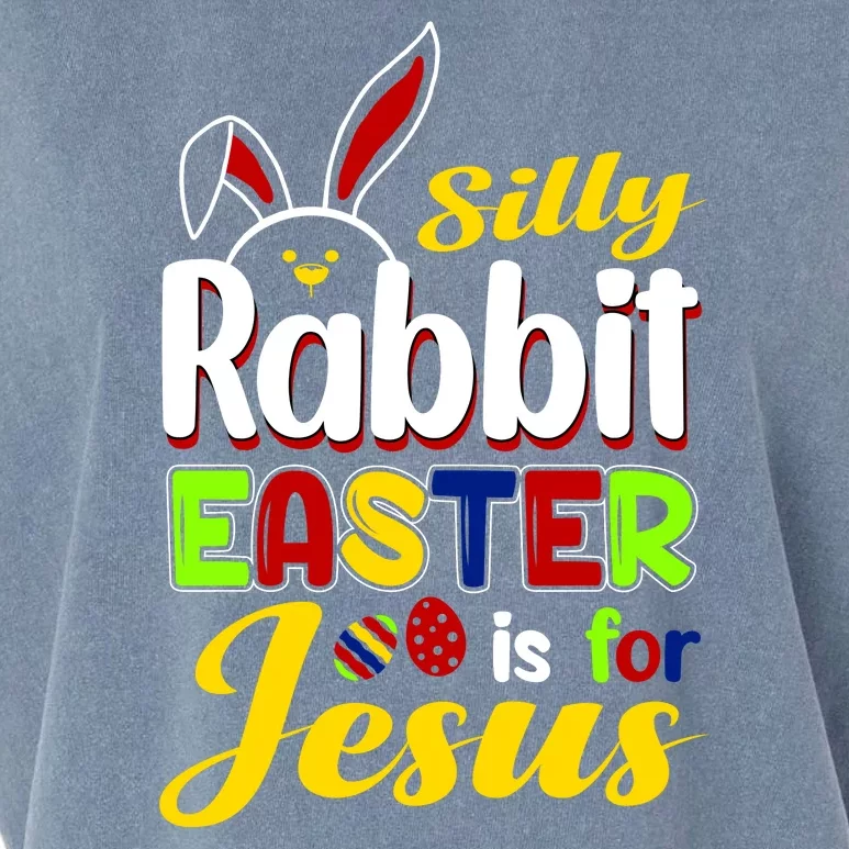 Silly Rabbit Easter Is For Jesus Funny Easter Garment-Dyed Women's Muscle Tee