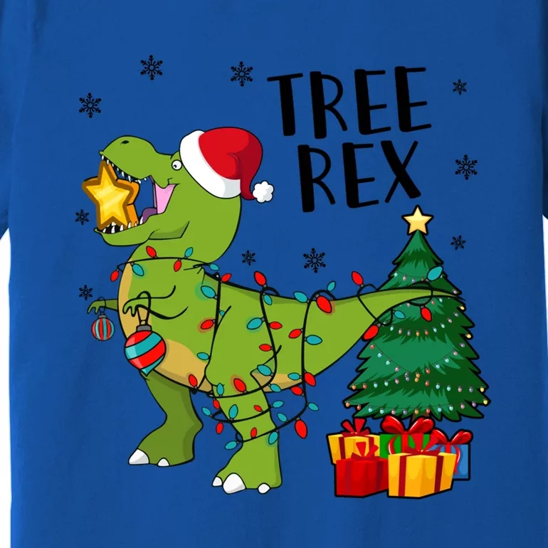 Santasaurus Rex Funny Dinosaur Chrismas Tree Rex Cool Gift Premium T-Shirt