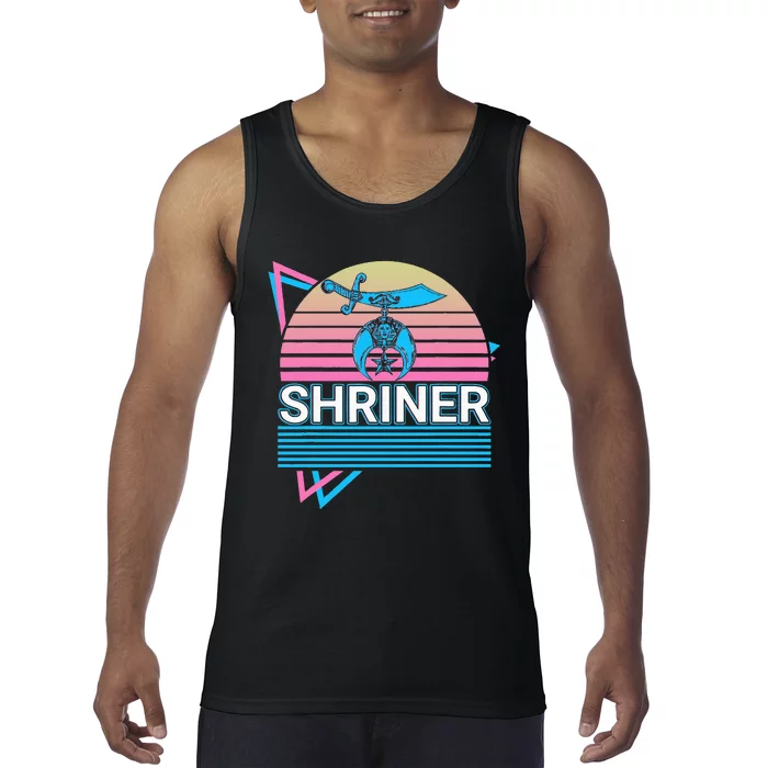 Shriner Retro Freemason Masonic Mystic Shrine Tank Top