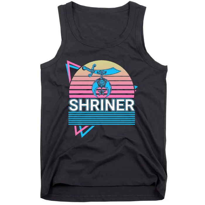 Shriner Retro Freemason Masonic Mystic Shrine Tank Top