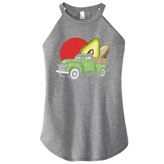 Sweet Retro Farm Truck Vintage Avocado Lover Graphic Meaningful Gift Women’s Perfect Tri Rocker Tank