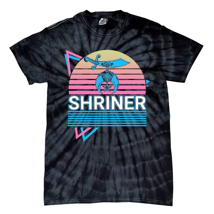 Shriner Retro Freemason Masonic Mystic Shrine Tie-Dye T-Shirt