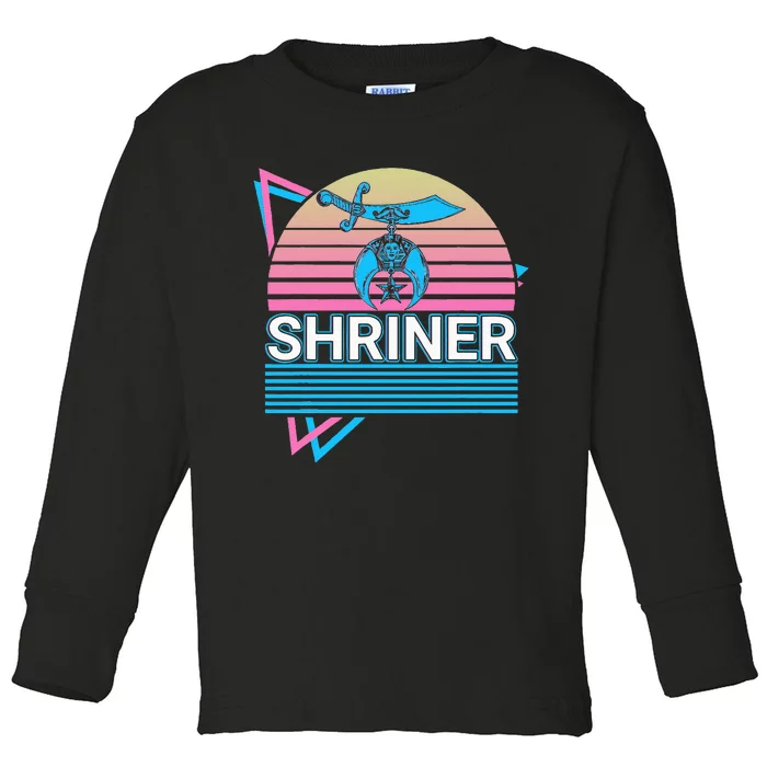 Shriner Retro Freemason Masonic Mystic Shrine Toddler Long Sleeve Shirt