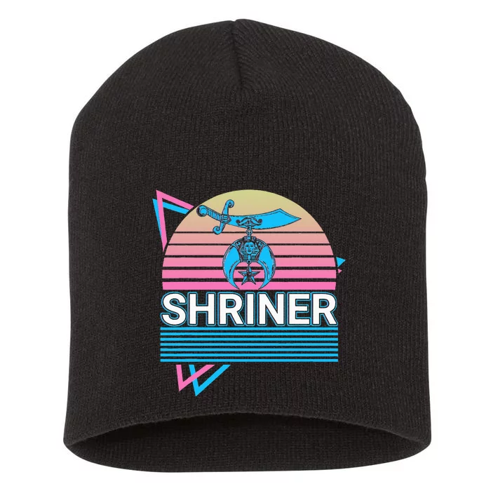 Shriner Retro Freemason Masonic Mystic Shrine Short Acrylic Beanie