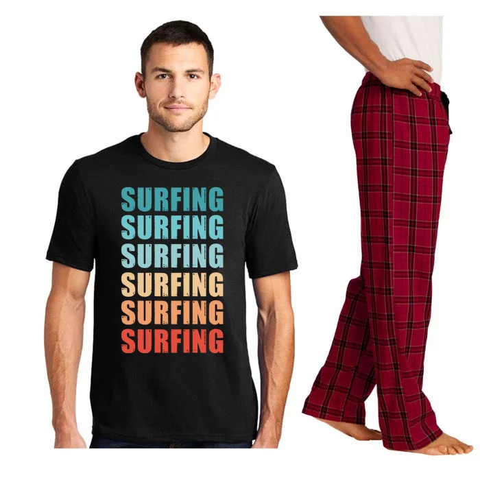 Surfing Retro Fathers Day Vintage Meaningful Gift Pajama Set