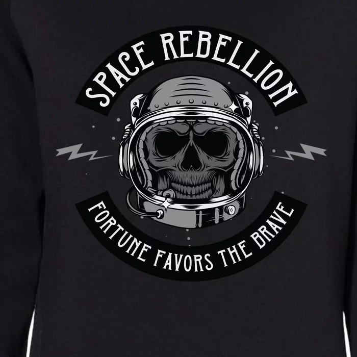 Space Rebellion Fortune Favors The Brave Womens California Wash Sweatshirt