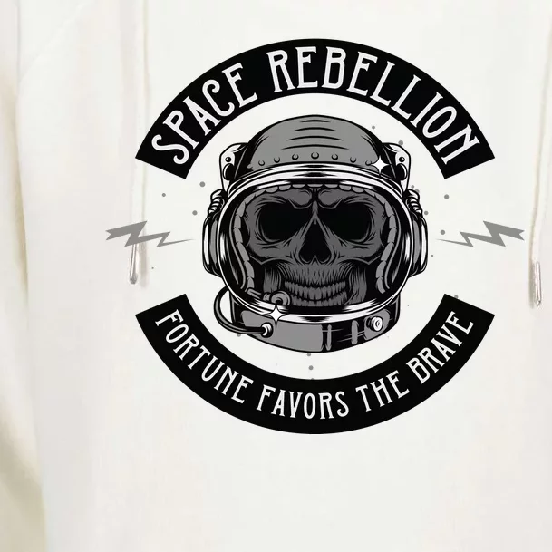 Space Rebellion Fortune Favors The Brave Womens Funnel Neck Pullover Hood