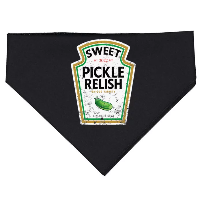 Sweet Relish Funny Halloween Condiment Green Pickle USA-Made Doggie Bandana