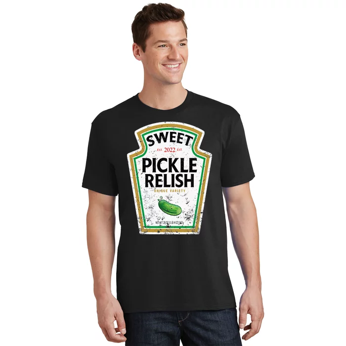 Sweet Relish Funny Halloween Condiment Green Pickle T-Shirt