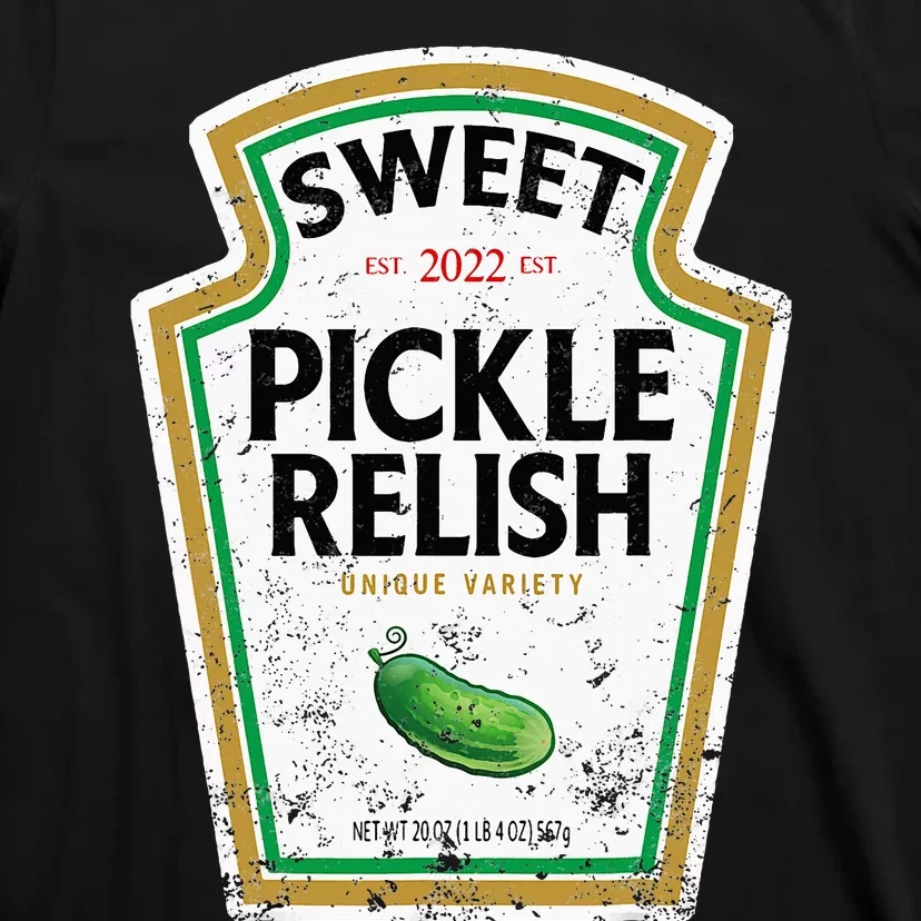 Sweet Relish Funny Halloween Condiment Green Pickle T-Shirt