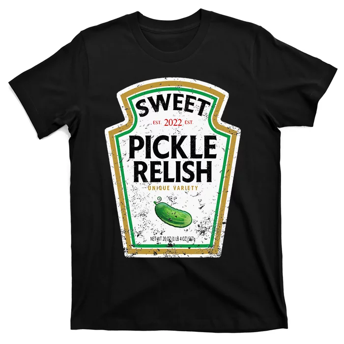 Sweet Relish Funny Halloween Condiment Green Pickle T-Shirt