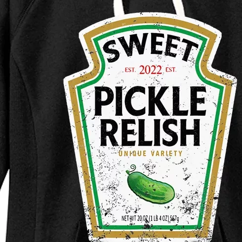 Sweet Relish Funny Halloween Condiment Green Pickle Women's Fleece Hoodie