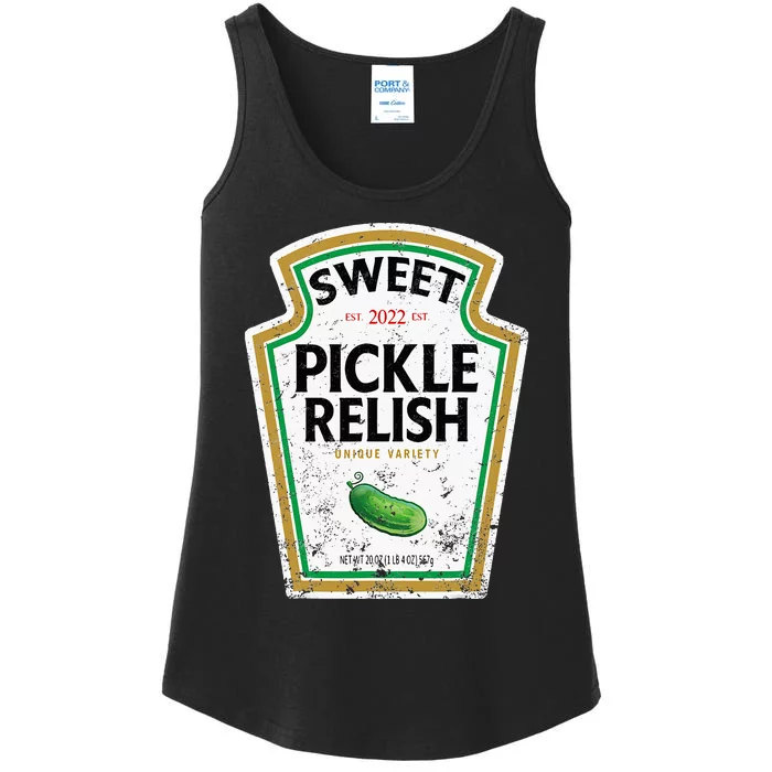 Sweet Relish Funny Halloween Condiment Green Pickle Ladies Essential Tank