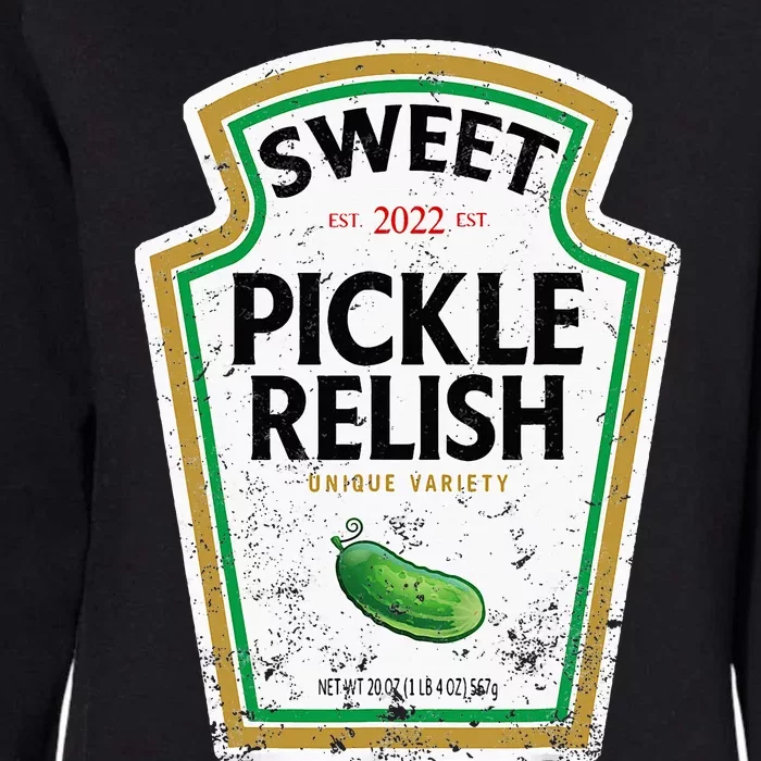 Sweet Relish Funny Halloween Condiment Green Pickle Womens California Wash Sweatshirt