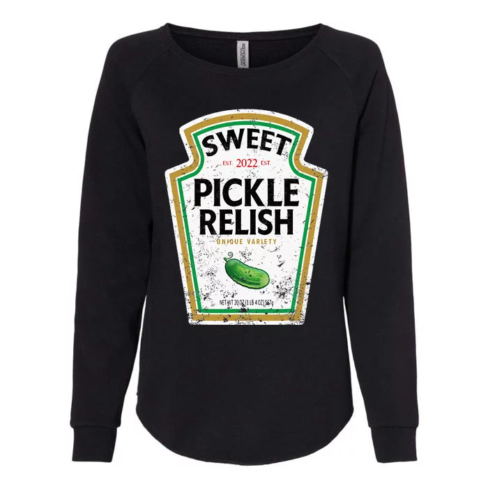 Sweet Relish Funny Halloween Condiment Green Pickle Womens California Wash Sweatshirt