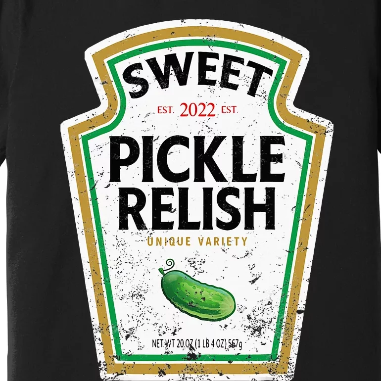 Sweet Relish Funny Halloween Condiment Green Pickle Premium T-Shirt