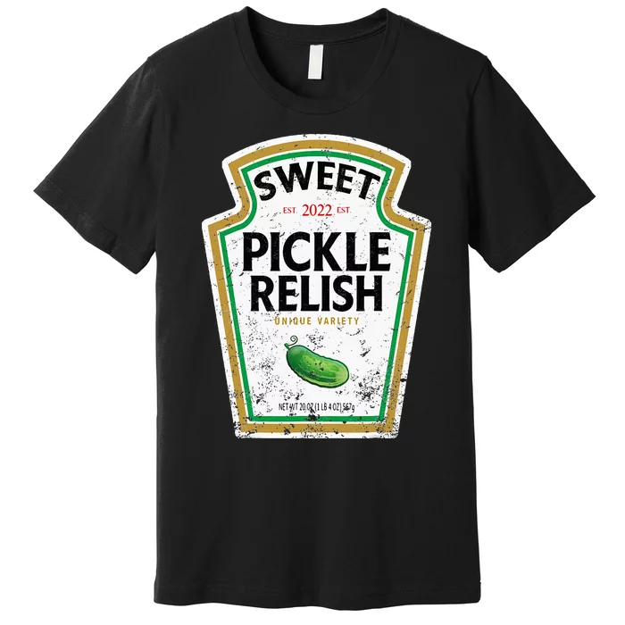 Sweet Relish Funny Halloween Condiment Green Pickle Premium T-Shirt