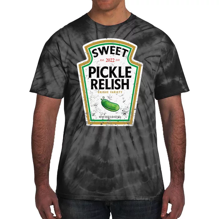 Sweet Relish Funny Halloween Condiment Green Pickle Tie-Dye T-Shirt