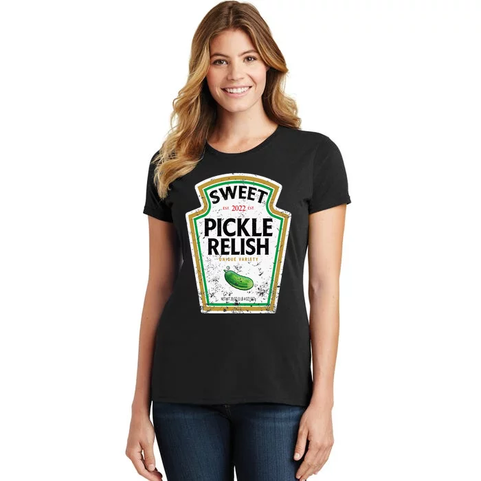 Sweet Relish Funny Halloween Condiment Green Pickle Women's T-Shirt