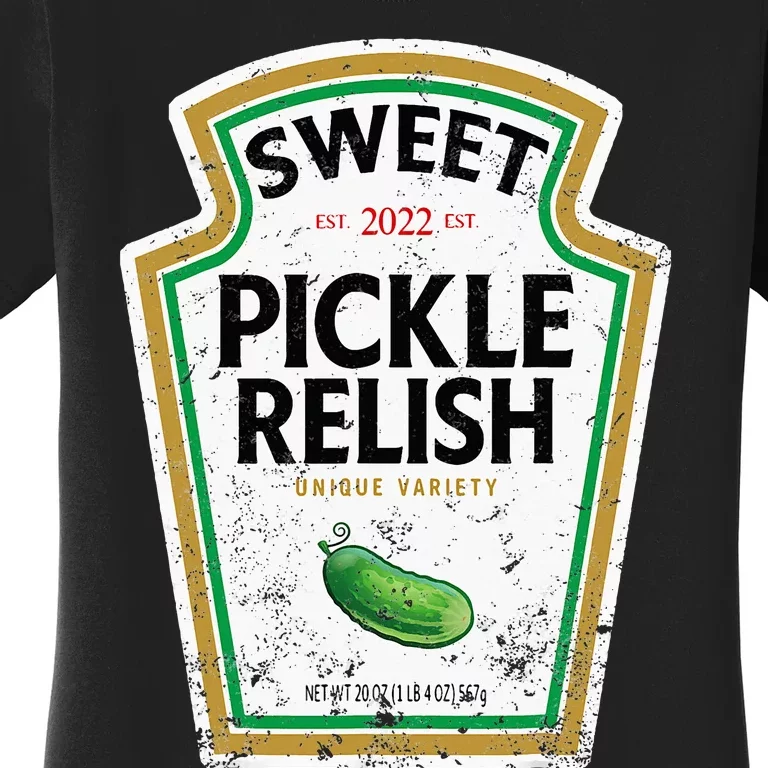 Sweet Relish Funny Halloween Condiment Green Pickle Women's T-Shirt