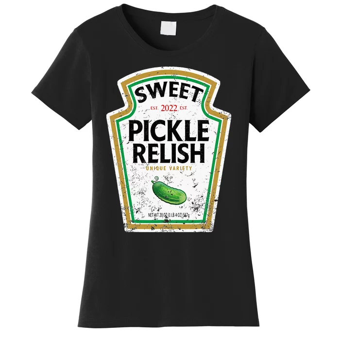 Sweet Relish Funny Halloween Condiment Green Pickle Women's T-Shirt