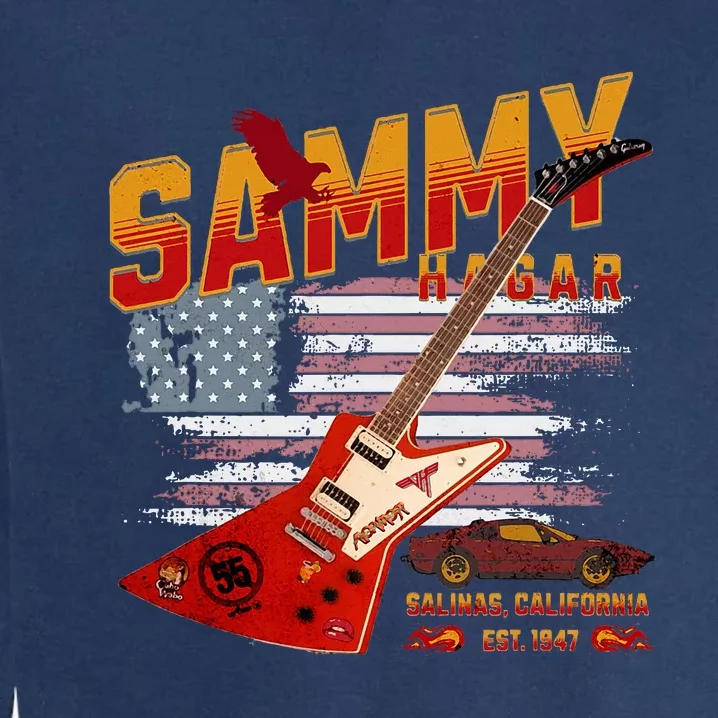 Sammy Red Guitar Rock Both Worlds Vh Concert Garment-Dyed Sweatshirt