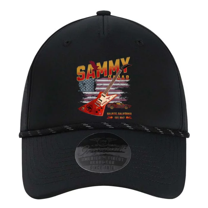 Sammy Red Guitar Rock Front Back Both Worlds Vh Concert Performance The Dyno Cap