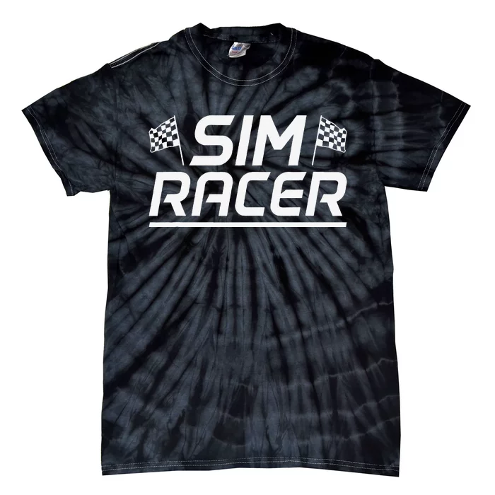 Sim Racer Gaming Simulation Race Car Sim Racing Tie-Dye T-Shirt