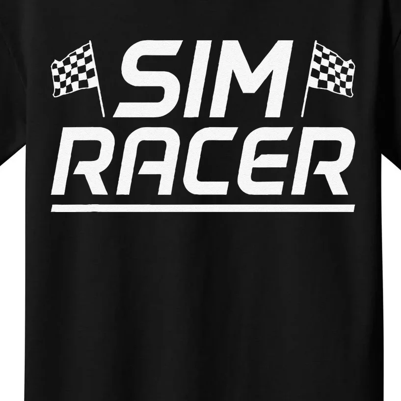 Sim Racer Gaming Simulation Race Car Sim Racing Kids T-Shirt