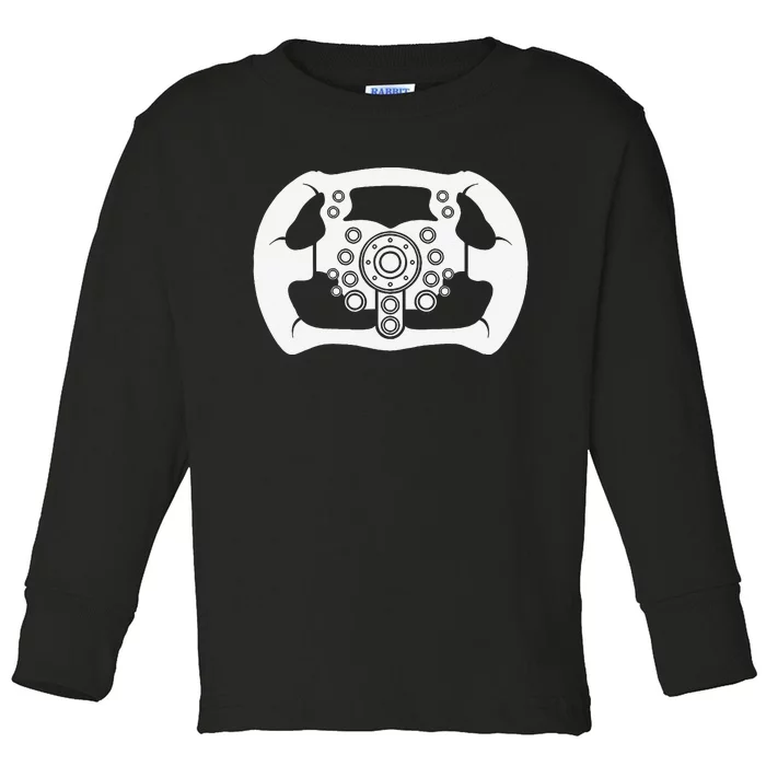 Sim Racer Gaming Car Race Simulation Sim Racing Toddler Long Sleeve Shirt