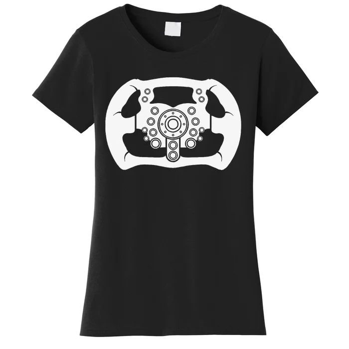 Sim Racer Gaming Car Race Simulation Sim Racing Women's T-Shirt