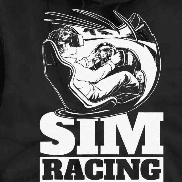 Sim Racer Gaming Simulation Race Car Sim Racing Tie Dye Hoodie