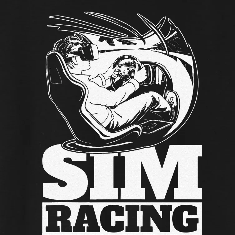 Sim Racer Gaming Simulation Race Car Sim Racing Women's Crop Top Tee