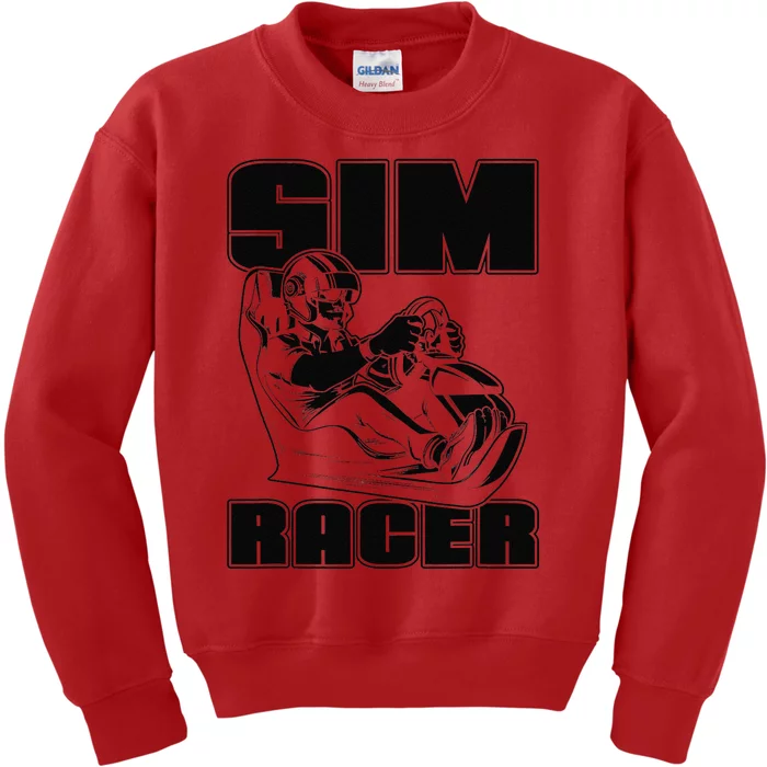 Sim Racer Gaming Simulation Race Car Sim Racing Kids Sweatshirt