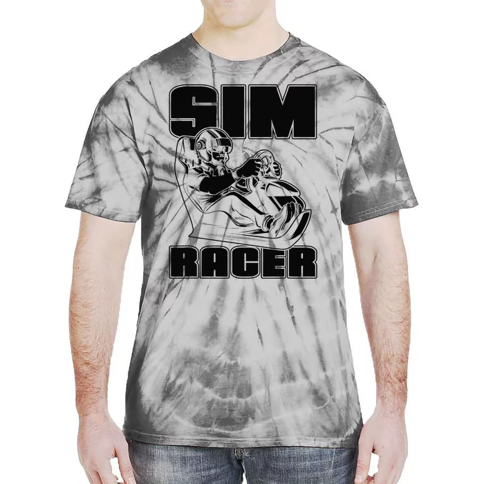 Sim Racer Gaming Simulation Race Car Sim Racing Tie-Dye T-Shirt